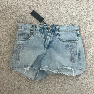 BLANKNYC Jean Shorts with Palm Trees